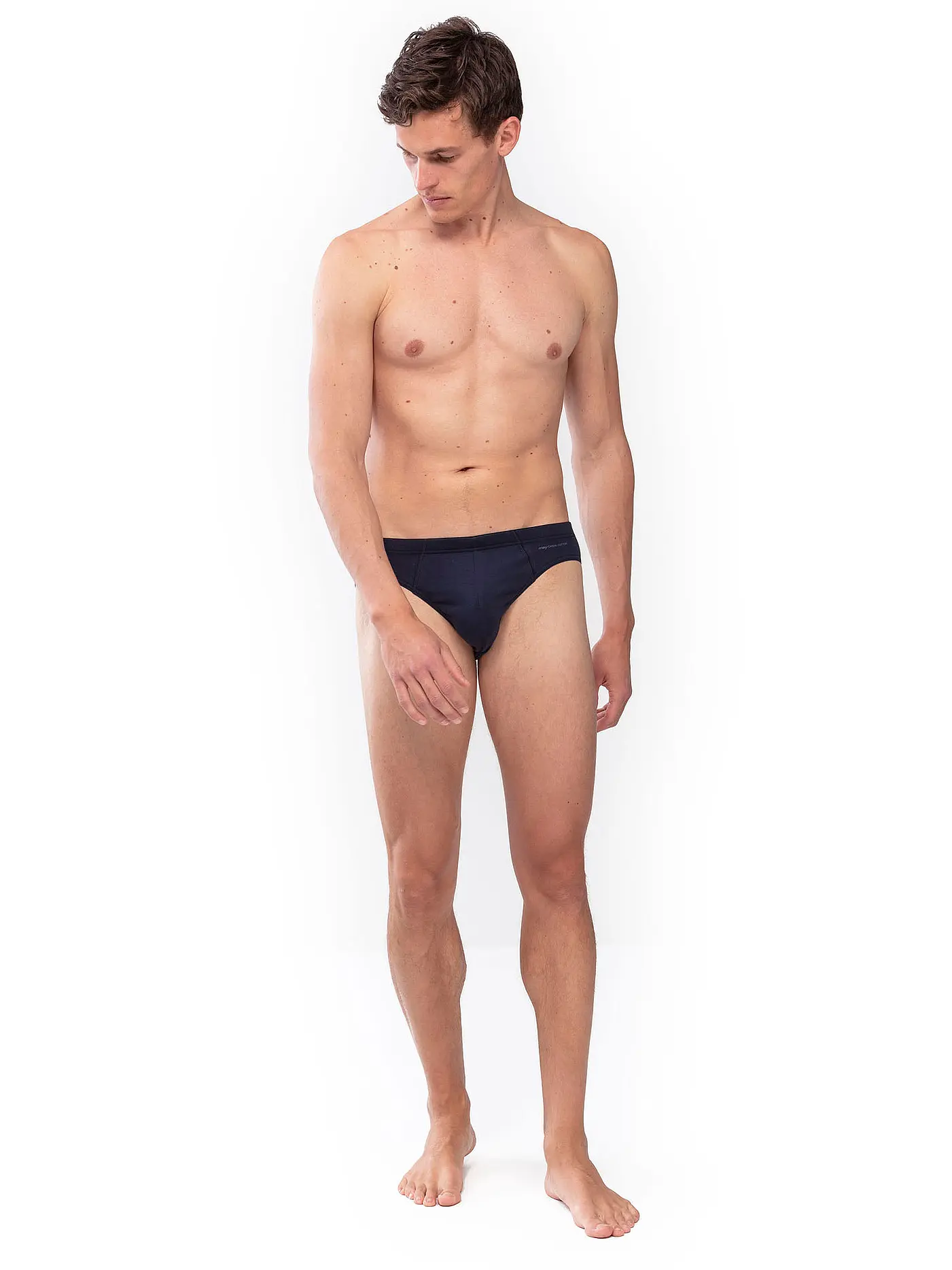 MEY | Slip Casual Cotton Schwarz | blau